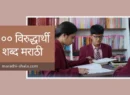 १०० विरुद्धार्थी शब्द मराठी