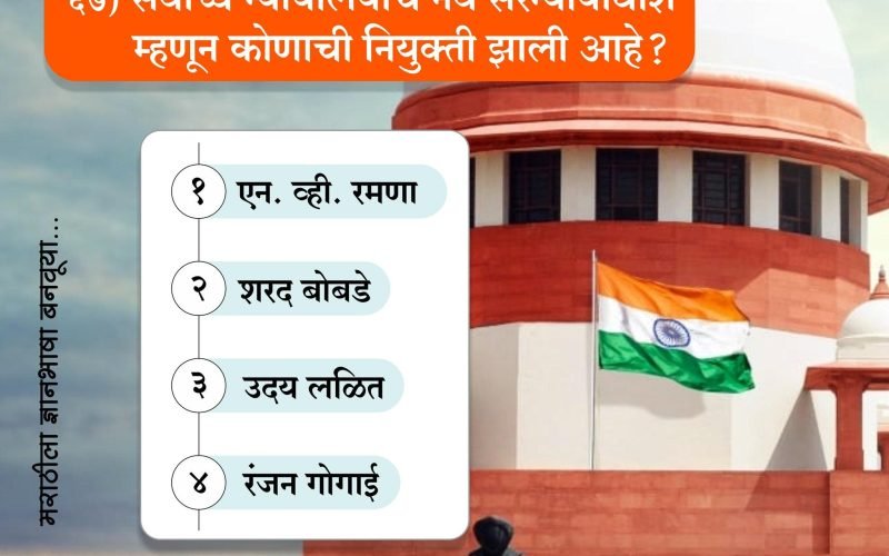 सर्वोच्च न्यायालयाचे नवे सर न्यायाधीश