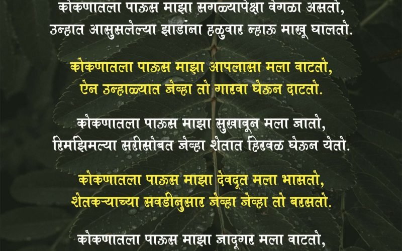 माझ्या कोकणातला पाऊस.... स्नेहा शिंदे
