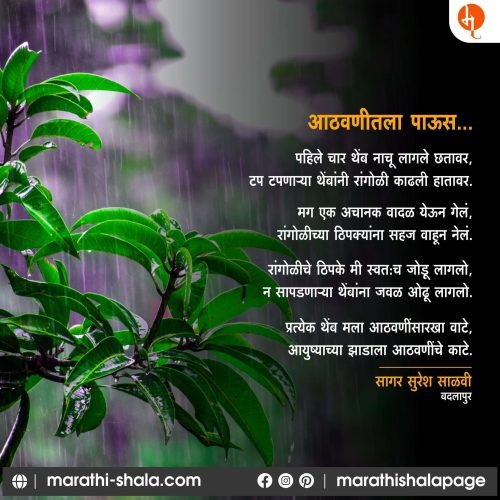 आठवणीतला  पाऊस   – सागर साळवी | Sagar Salvi